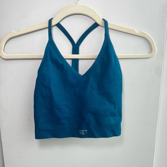SET Active Other - SET ACTIVE sculpt flex teal ribbed sports bra